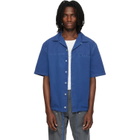 Marni Blue Drawstring Hem Cotton Shirt
