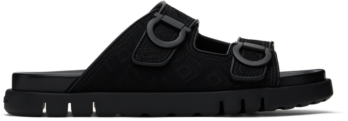 Photo: Ferragamo Black Double-Strap Sandals