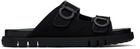 Ferragamo Black Double-Strap Sandals