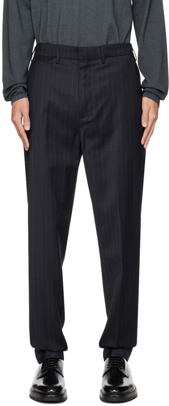 Photo: Dunhill Navy Striped Trousers