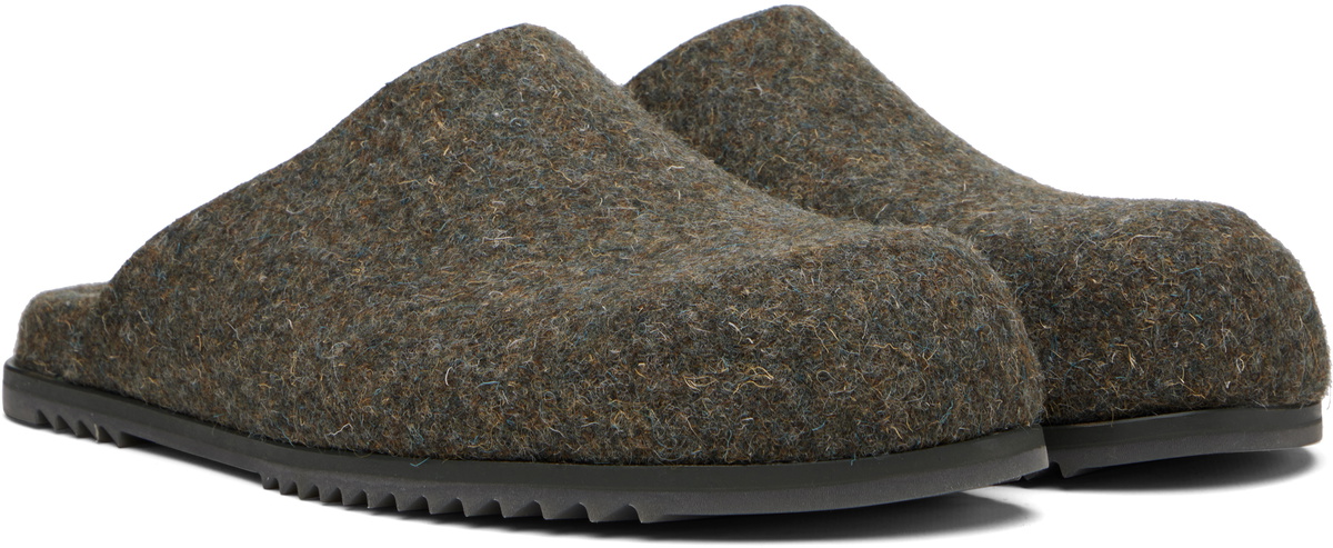 Rick Owens Gray Concordians Granola Mule Loafers