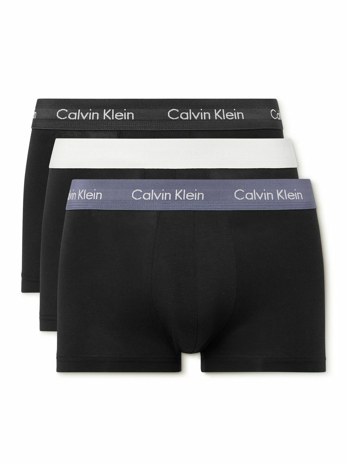 Calvin Klein Cotton Stretch 3 pack boxer briefs in black Calvin