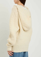 Stella Mccartney Hooded Cashmere and Wool-blend Cardigan Cream