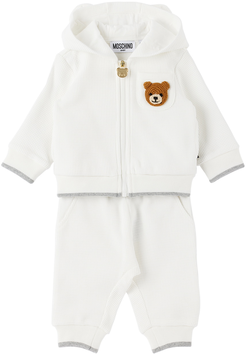 Moschino Baby White Teddy Bear Tracksuit Moschino