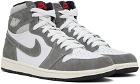 Nike Jordan White & Gray Air Jordan 1 Sneakers