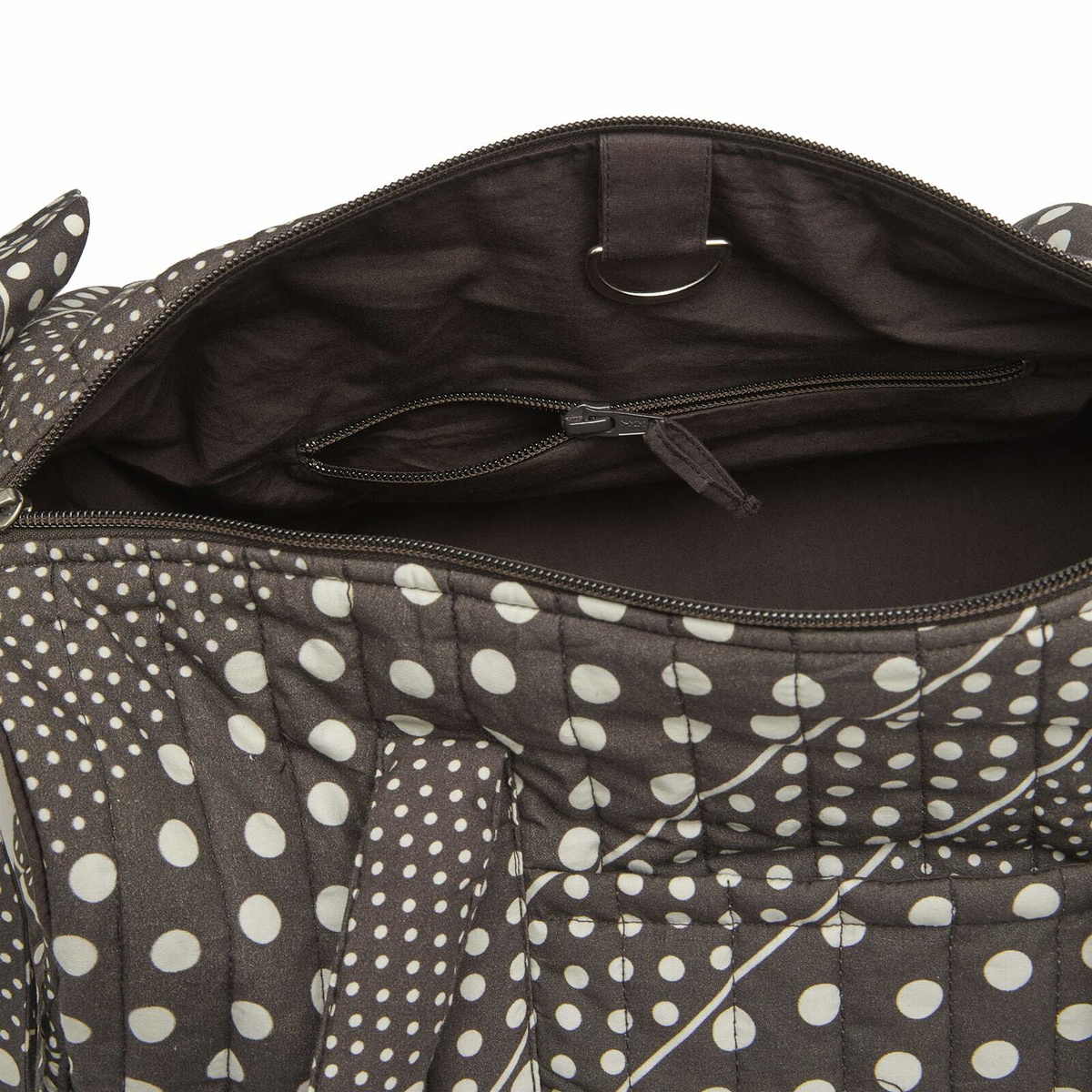 Damson Madder Women's Quilted Weekender Bag in Dark Brown 