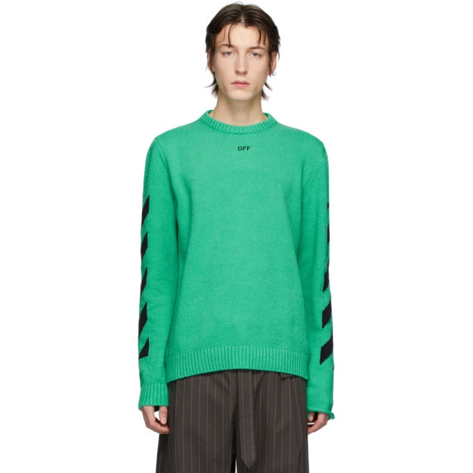 Photo: Off-White Green Diag Sweater
