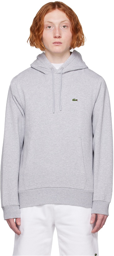Photo: Lacoste Gray Patch Hoodie