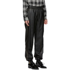 Stella McCartney Black Faux-Leather Lounge Pants