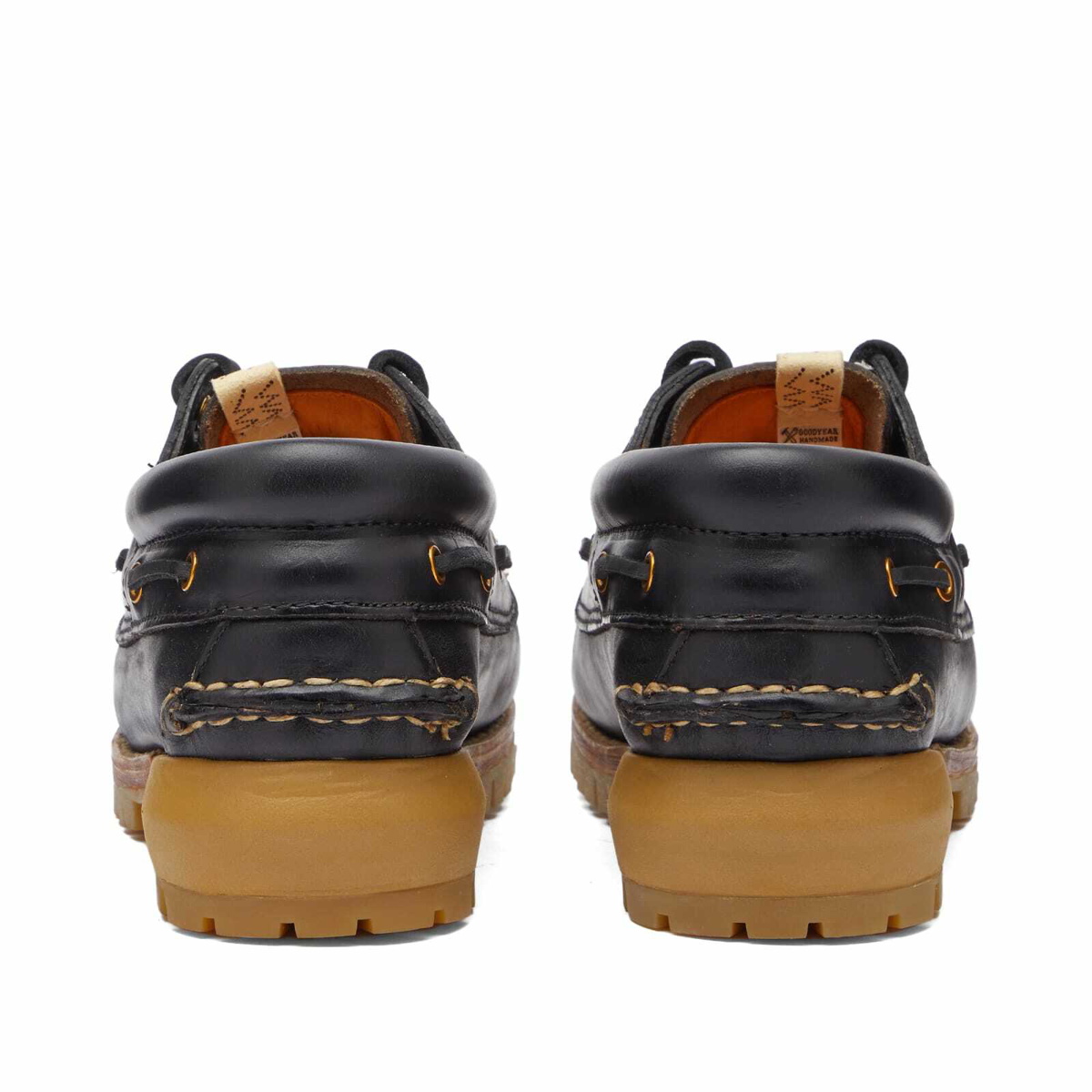 Visvim Men's Vivism Wallace Folk Deck Shoe in Black Visvim