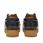 Visvim Men's Vivism Wallace Folk Deck Shoe in Black