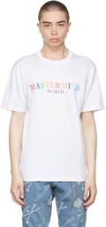 mastermind WORLD White & Multicolor Logo T-Shirt