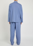 Boss Chris Logo-embroidered Woven Pyjama set Blue