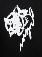 MSGM Logo & Rose Cotton Crewneck Sweatshirt
