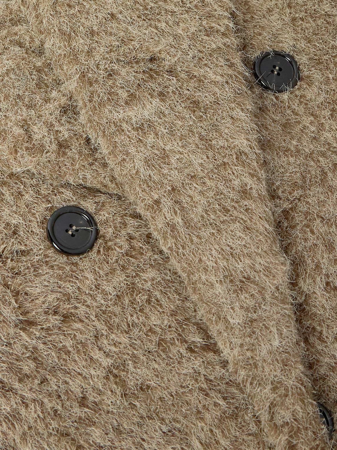 Séfr - Larry Double-Breasted Fleece Coat - Brown Séfr