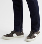 TOM FORD - Cambridge Leather-Trimmed Nubuck Sneakers - Brown