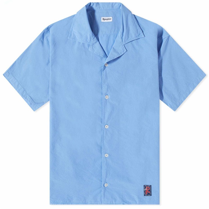 Photo: Reception Men's Daily Short Sleeve Bowling Shirt in Granada Blue