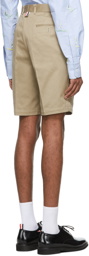 Thom Browne Beige Twill Unconstructed Chino Shorts