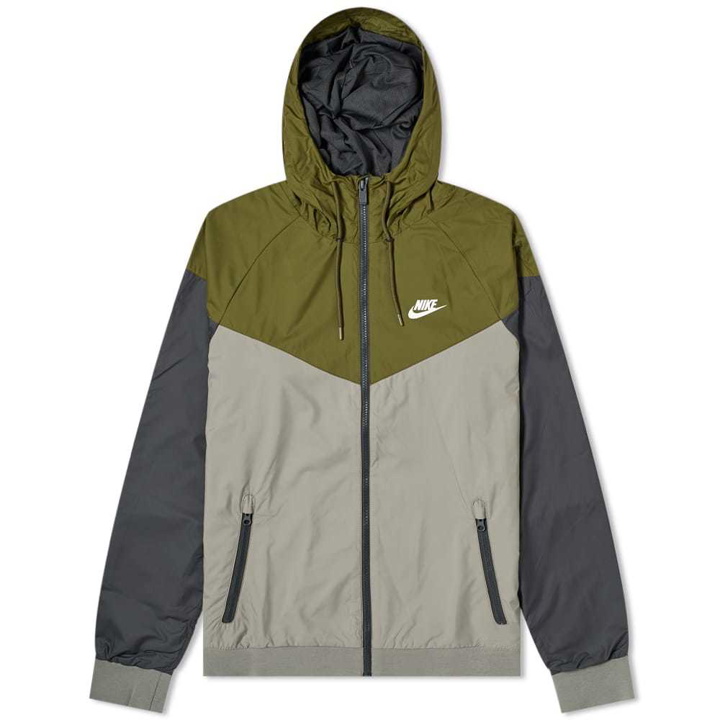 Photo: Nike Wind Runner Jacket Olive, Dark Stucco & White