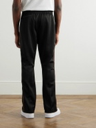 Needles - Logo-Embroidered Striped Satin-Jersey Track Pants - Black