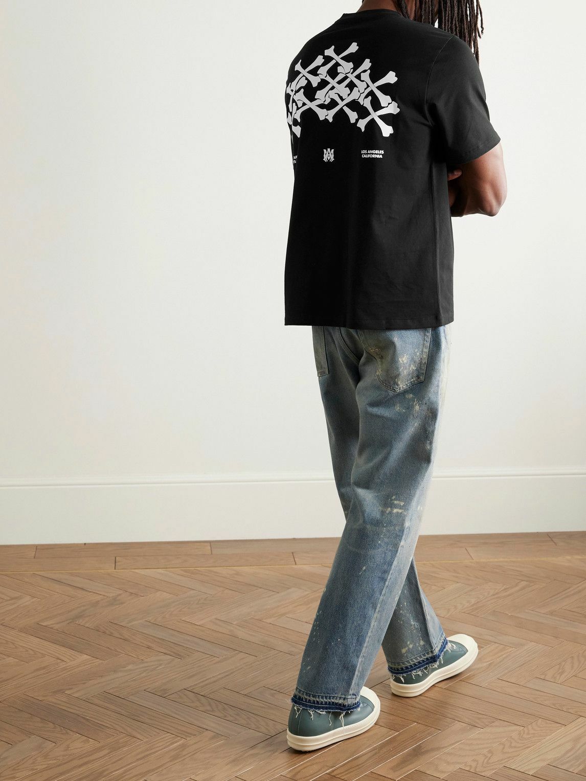 AMIRI - Bones Stacked Logo-Print Cotton-Jersey T-Shirt
