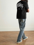 AMIRI - Bones Stacked Logo-Print Cotton-Jersey T-Shirt - Black