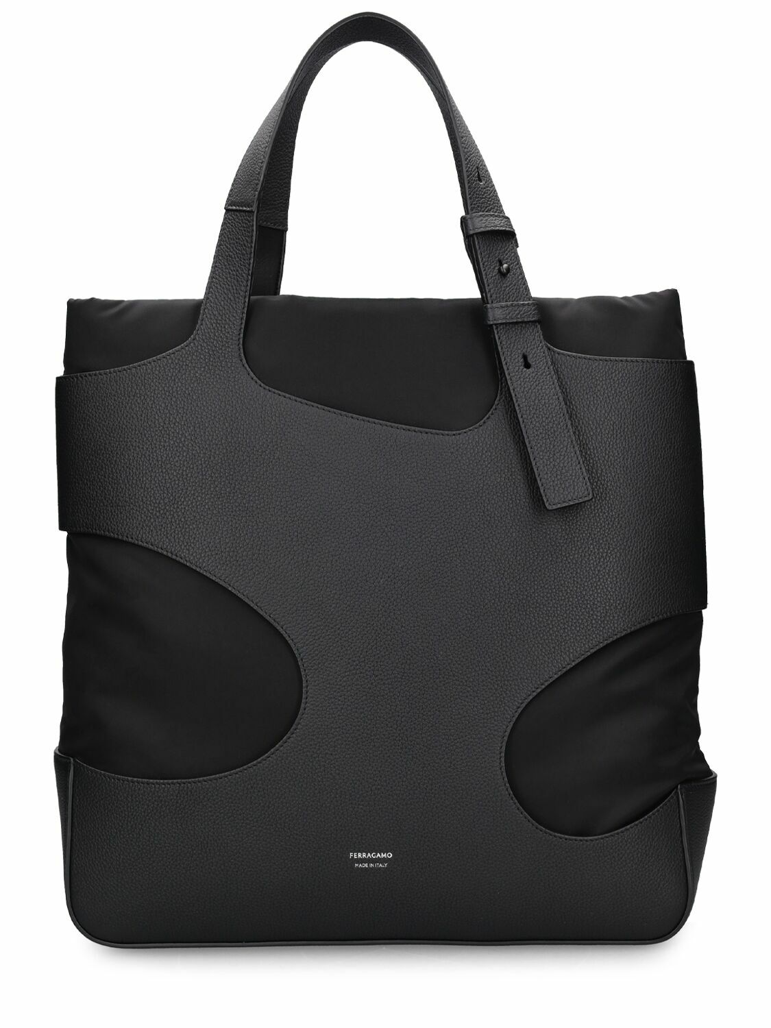 FERRAGAMO - Cut Out Leather Logo Tote Bag Salvatore Ferragamo