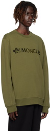 Moncler Khaki Garment-Washed Sweatshirt