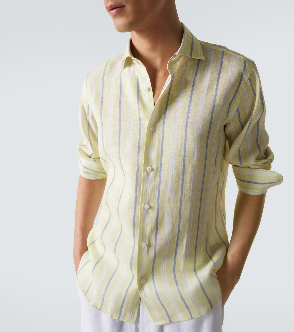 Fedeli Striped linen shirt