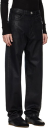 Maison MIHARA YASUHIRO Black & Blue Front Coated Denim Jeans