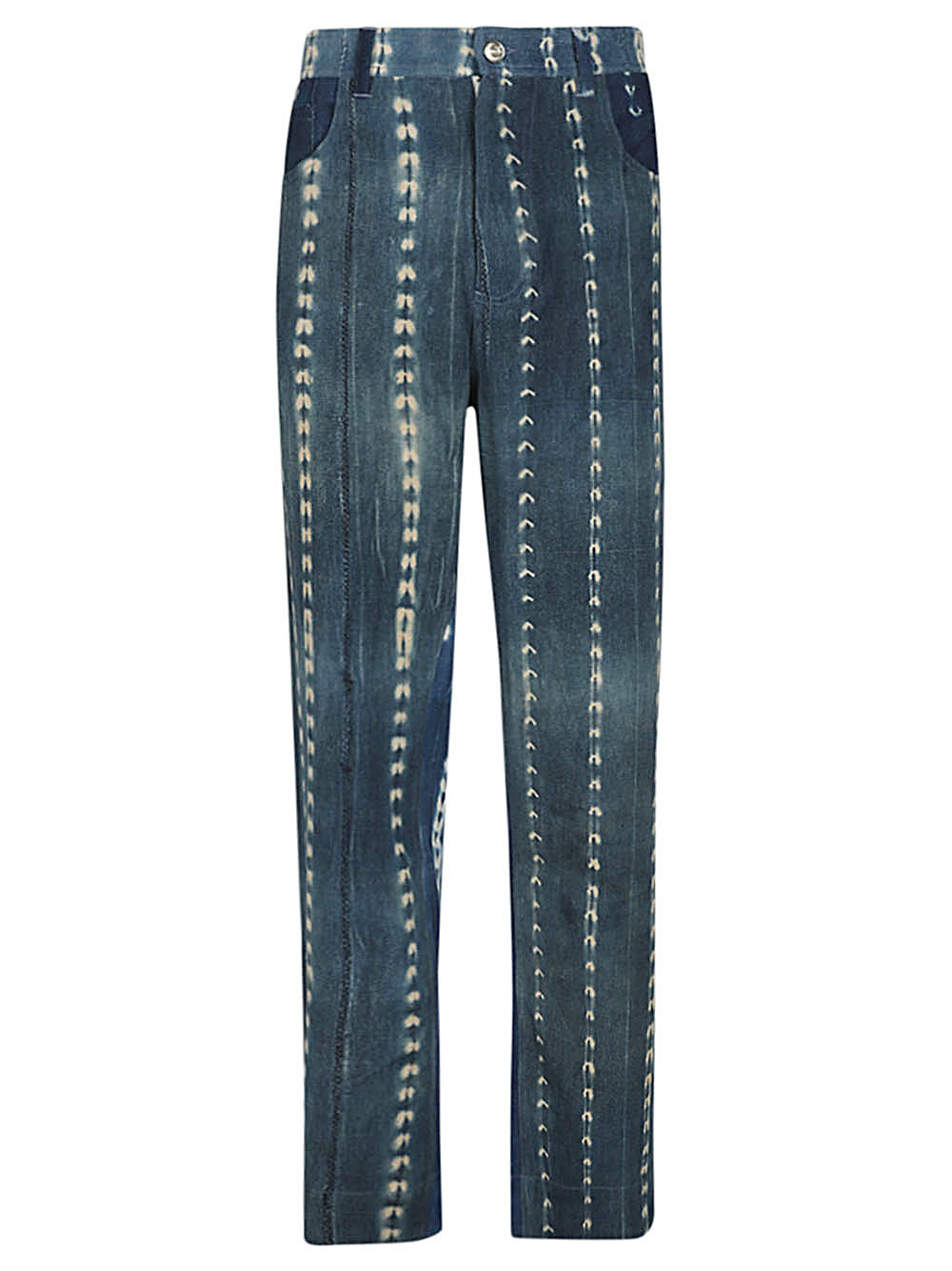 Dub Contrast waistband jeans in blue - Wales Bonner