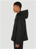 Triangle Plaque Hooded Jacket in Black