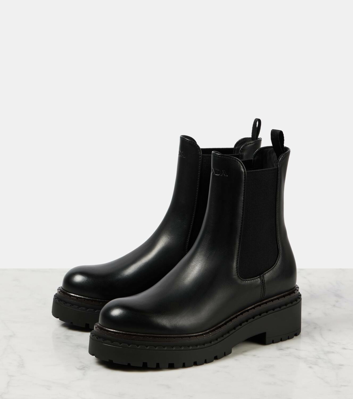 Prada Leather Chelsea boots