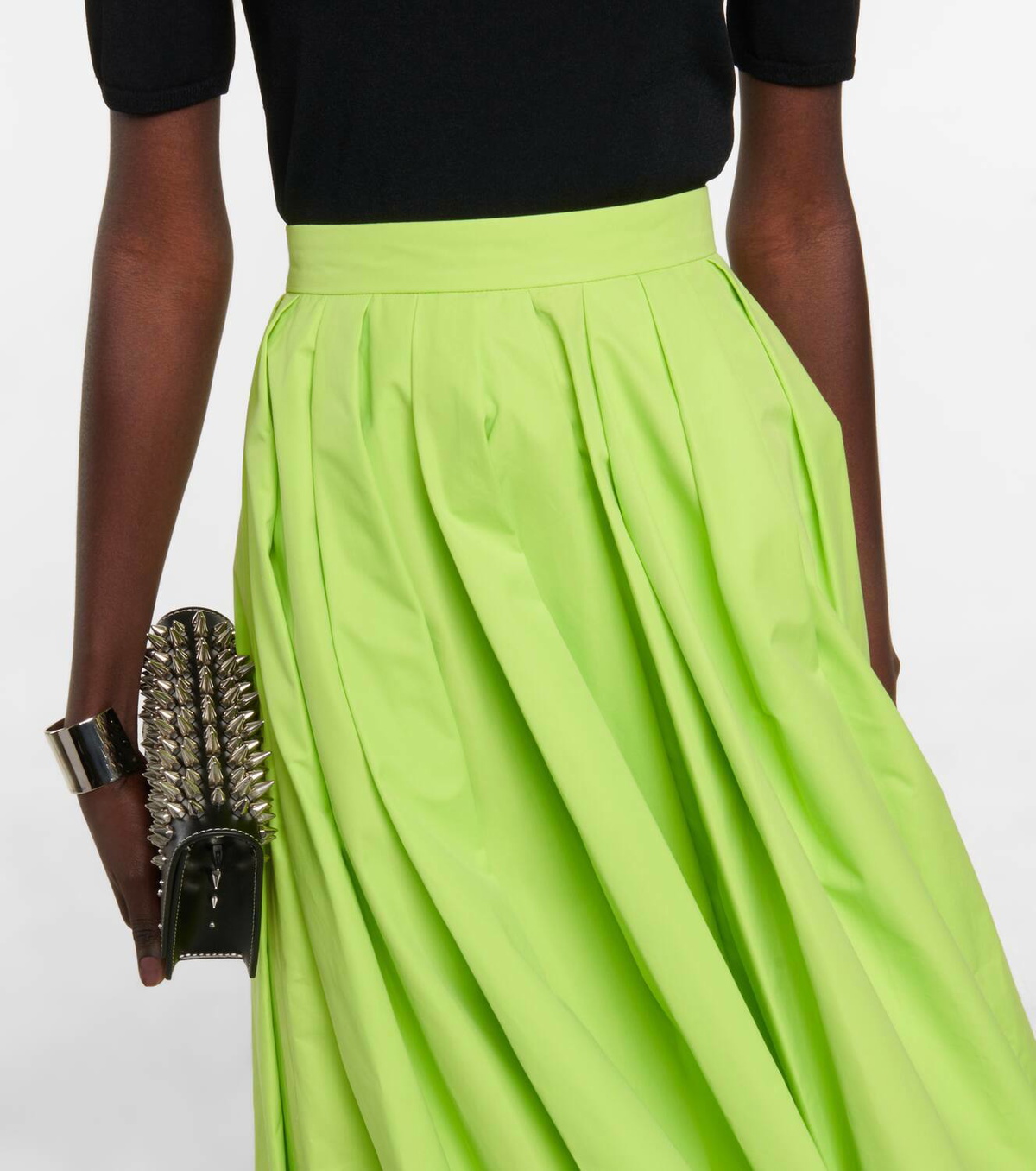 スカート Alexander McQueen Cotton Midi Skirt Alexander McQueen Cotton poplin midi skirt Alexander McQueen