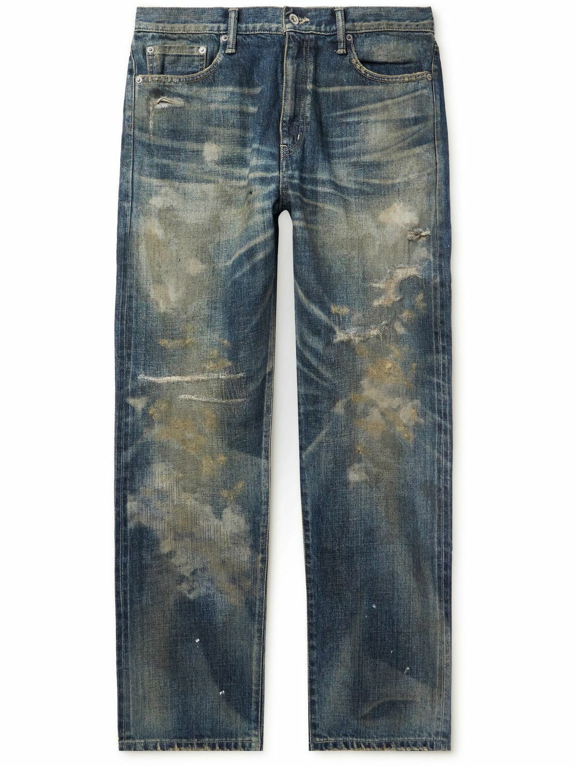 Neighborhood - Savage Straight-Leg Distressed Selvedge Jeans - Blue