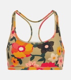 Tory Sport Printed racerback sports bra