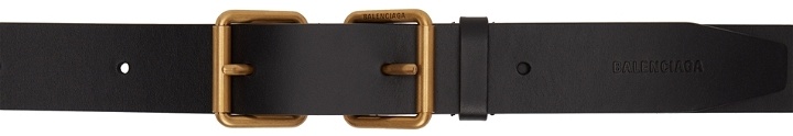 Photo: Balenciaga Black Large Double Buckle Belt
