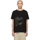 Yohji Yamamoto Black Letter T-Shirt