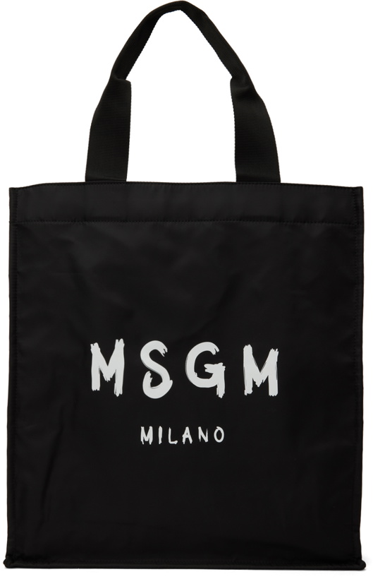 Photo: MSGM Black Logo Tote