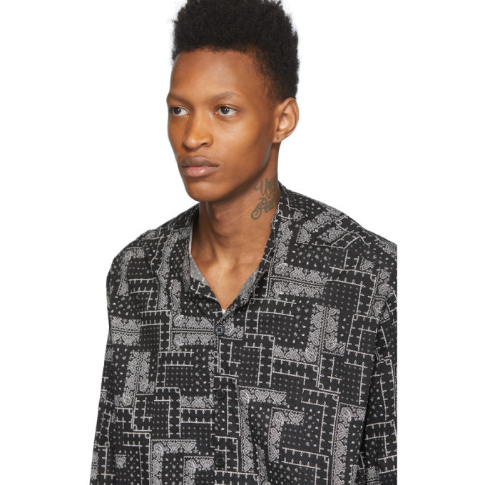 Greg Lauren Black Paisley Shirt Greg Lauren