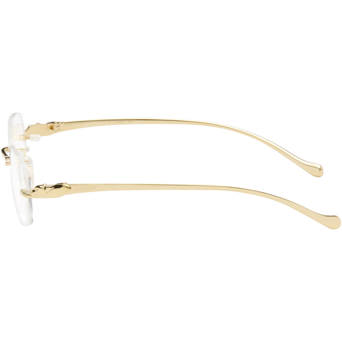 Cartier Gold Rimless Panther Glasses