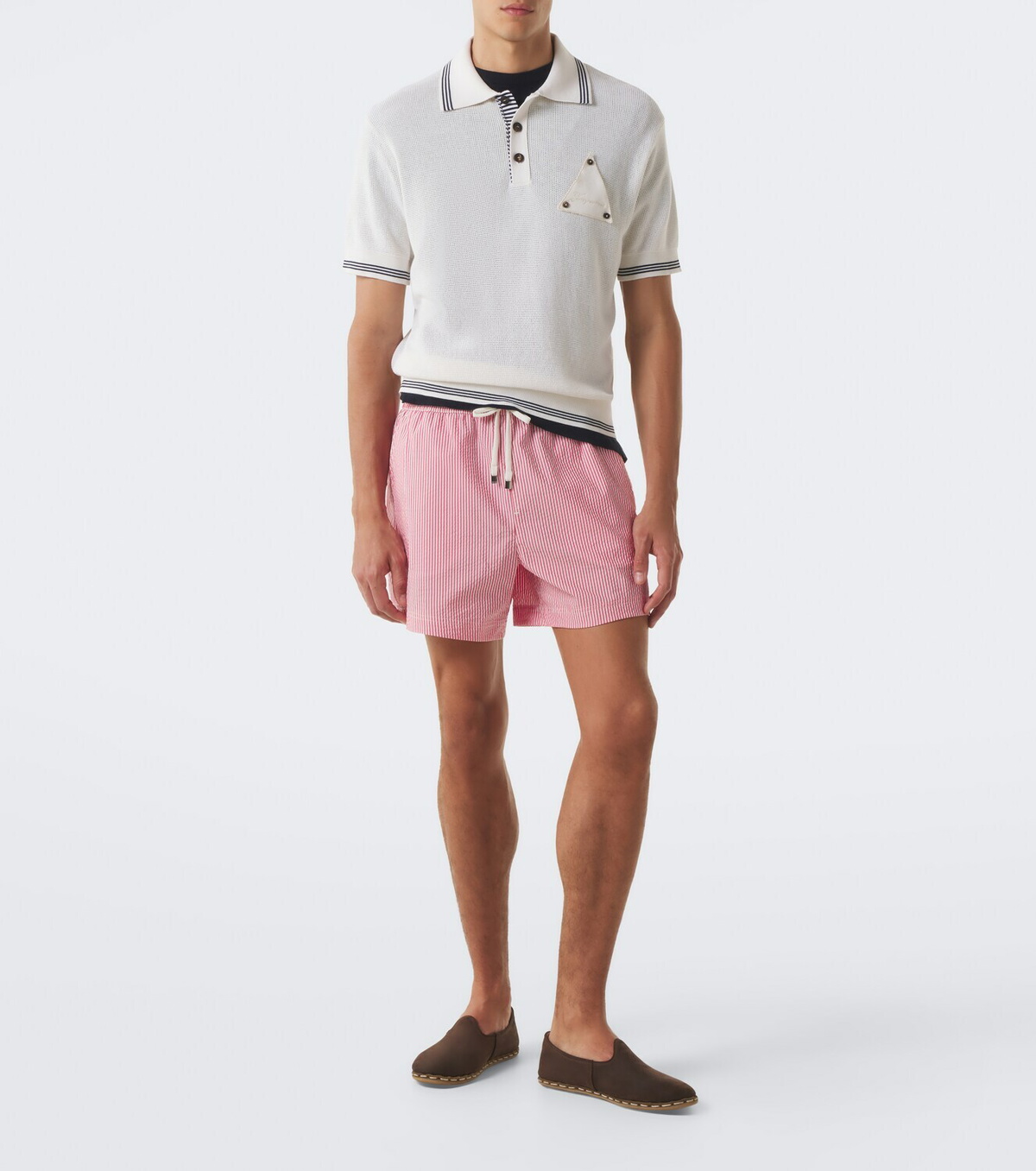 Jacquemus Voilier waffe-knit silk and cotton polo shirt