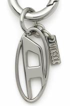 Diesel Charm with Oval D charm - Charms and Keyrings - Unisex - Silver