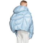 Chen Peng SSENSE Exclusive Blue Short Quilted Puffer Jacket