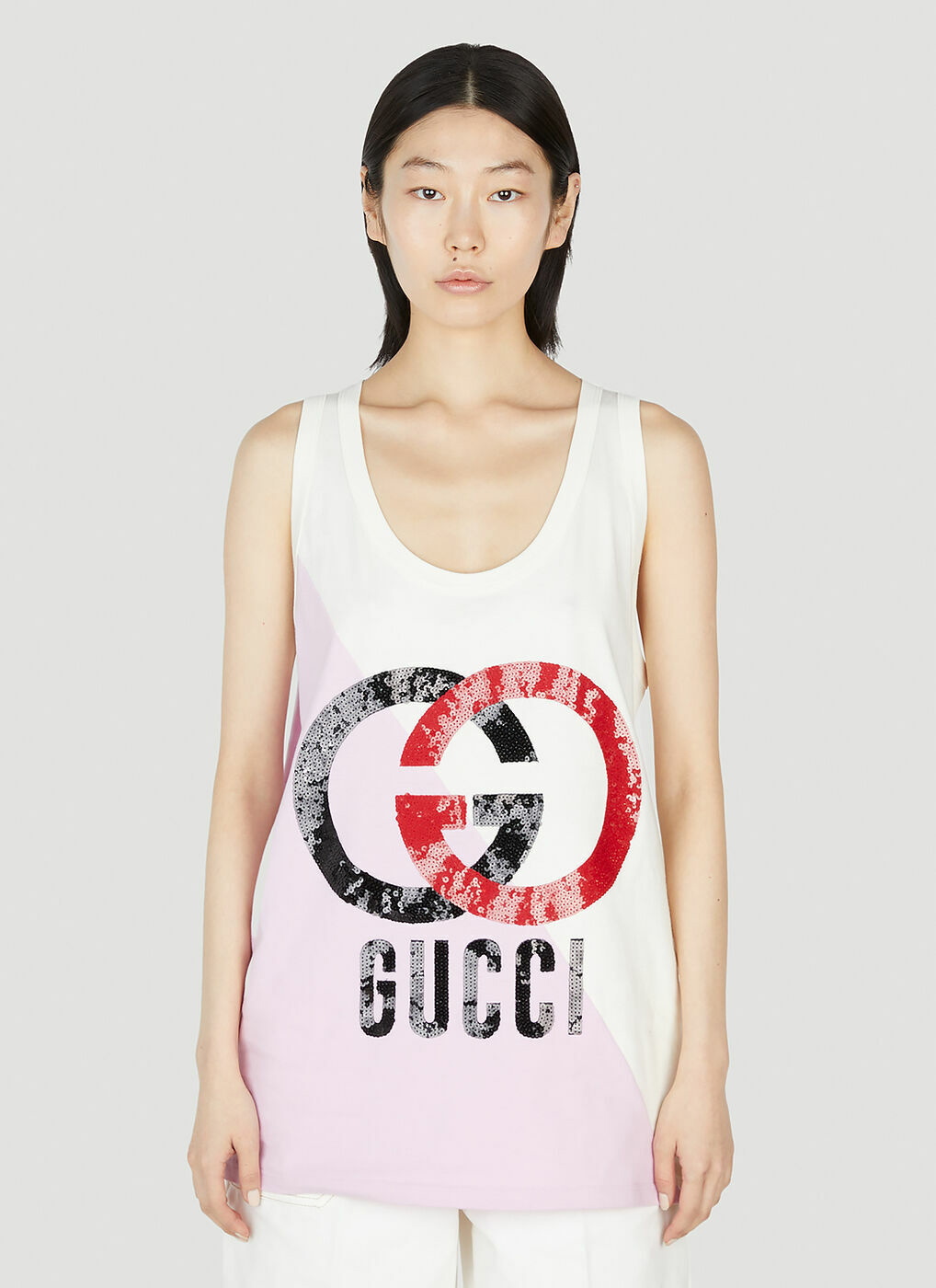 Gucci logo-embroidered Sleeveless Cropped Sweatshirt - Farfetch