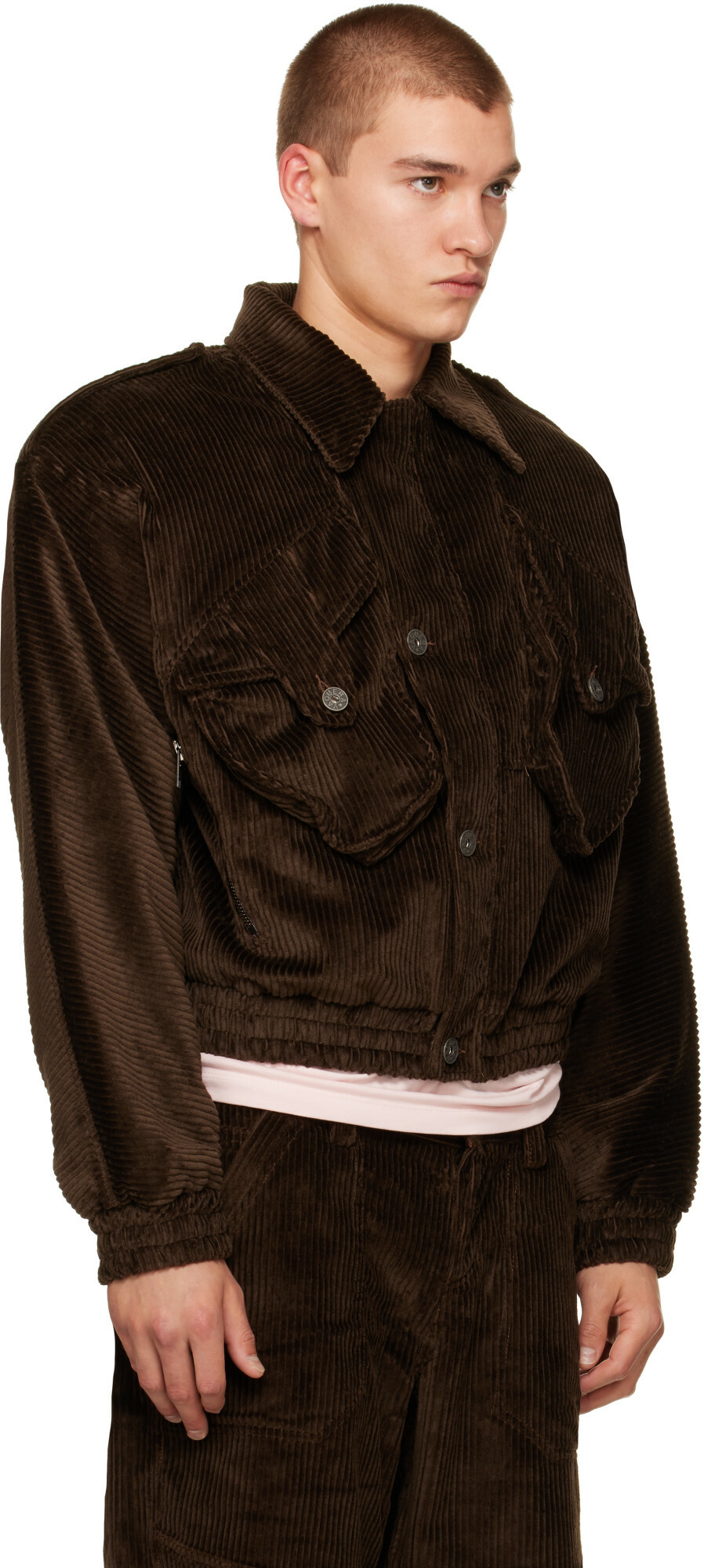 VAQUERA Brown Quilted Corduroy Jacket