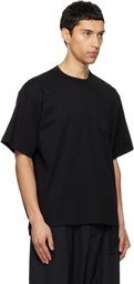 sacai Black Cotton Jersey T-shirt