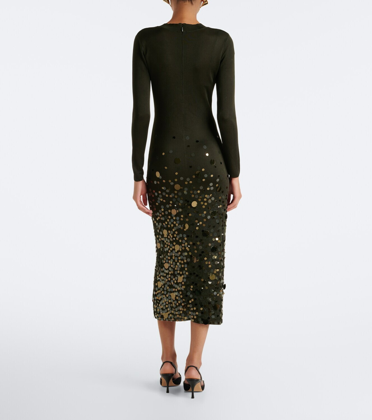 Carolina Herrera Sequined knitted midi dress