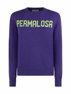 MC2 Saint Barth Woman Crewneck Purple Sweater With Permalosa Print
