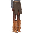 August Barron Brown Display Denim Skirt